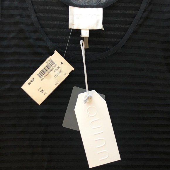 NWT Quinn Sheer Silk Striped Tank - Picture 3 of 5